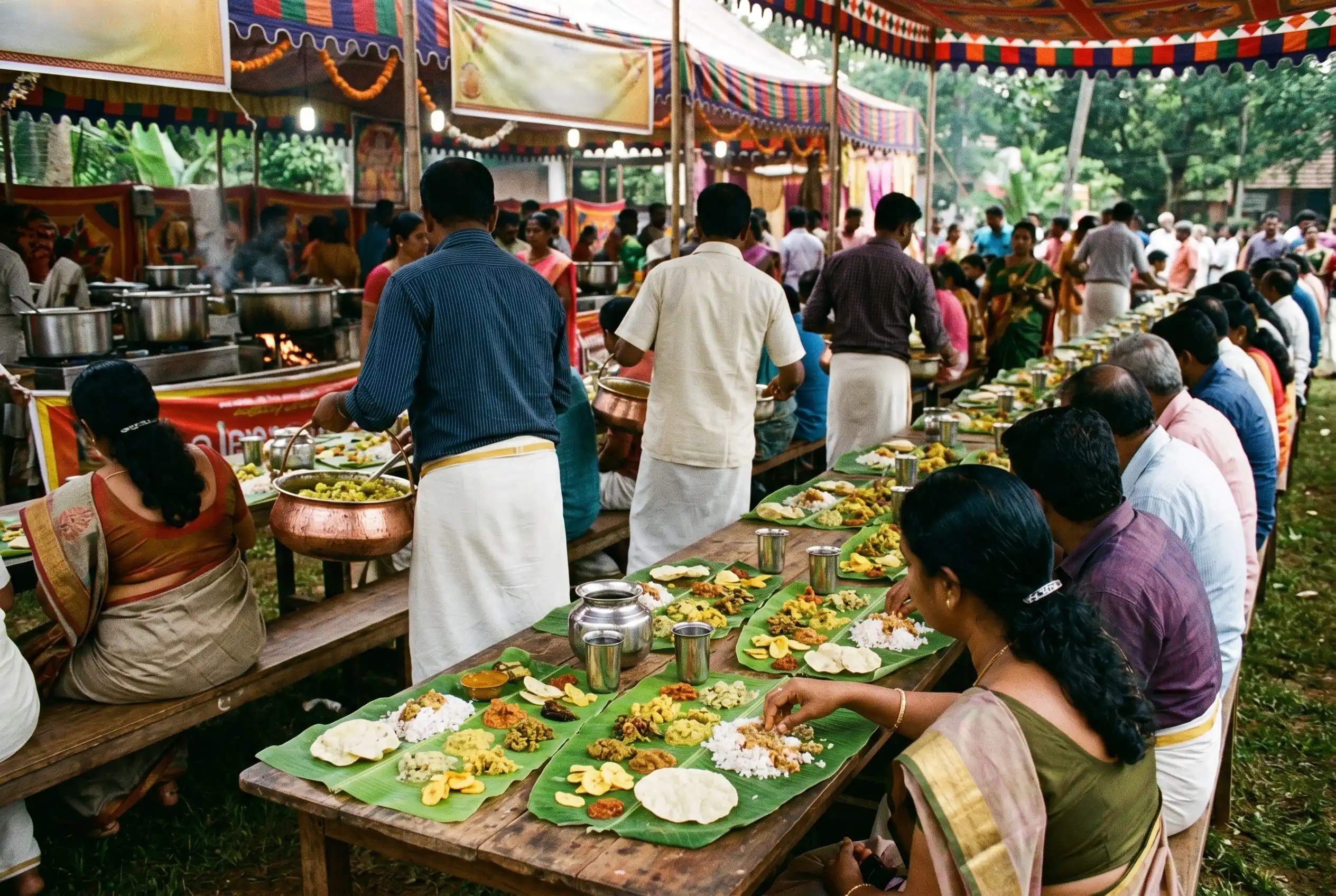 South Indian banana leaf feast